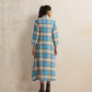 trueBrowns Beige Check Flared Winter Dress | Swadesiicart