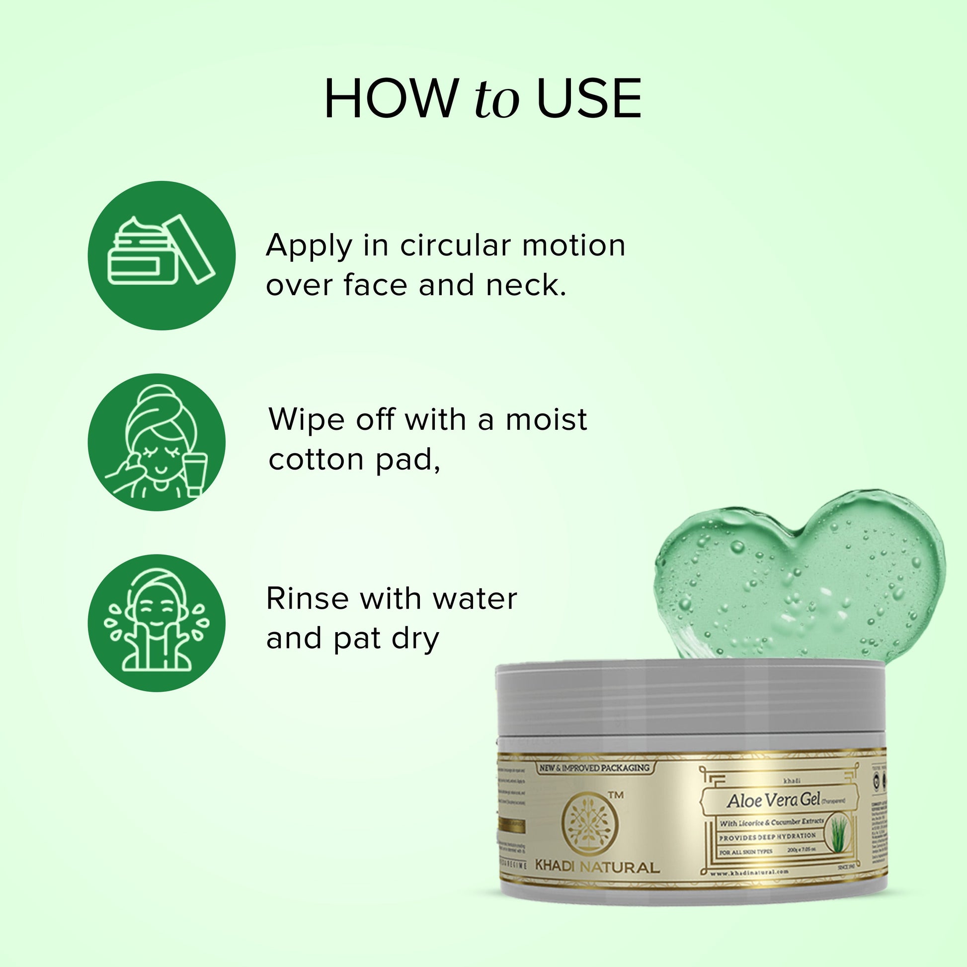 Khadi Natural Aloevera Gel with Liqorice & Cucumber Extracts - 200gm