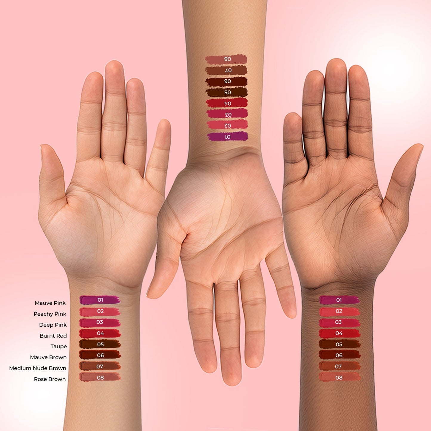 Herb Enriched Ayurvedic Lipstick Micro-Mini Kit - 8 shades