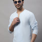 Even Apparels Blue Pure Cotton Open Neck Kurta | Swadesiicart
