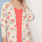 Ahalyaa Women Pink Floral Gotta Patti Kurta with Trousers | Swadesiicart