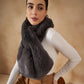 InWeave Slaty Grey Faux Fur Neck Warmer - Swadesiicart