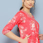 Ahalyaa Floral Printed Pleated Maxi Empire Ethnic Dress | Swadesiicart