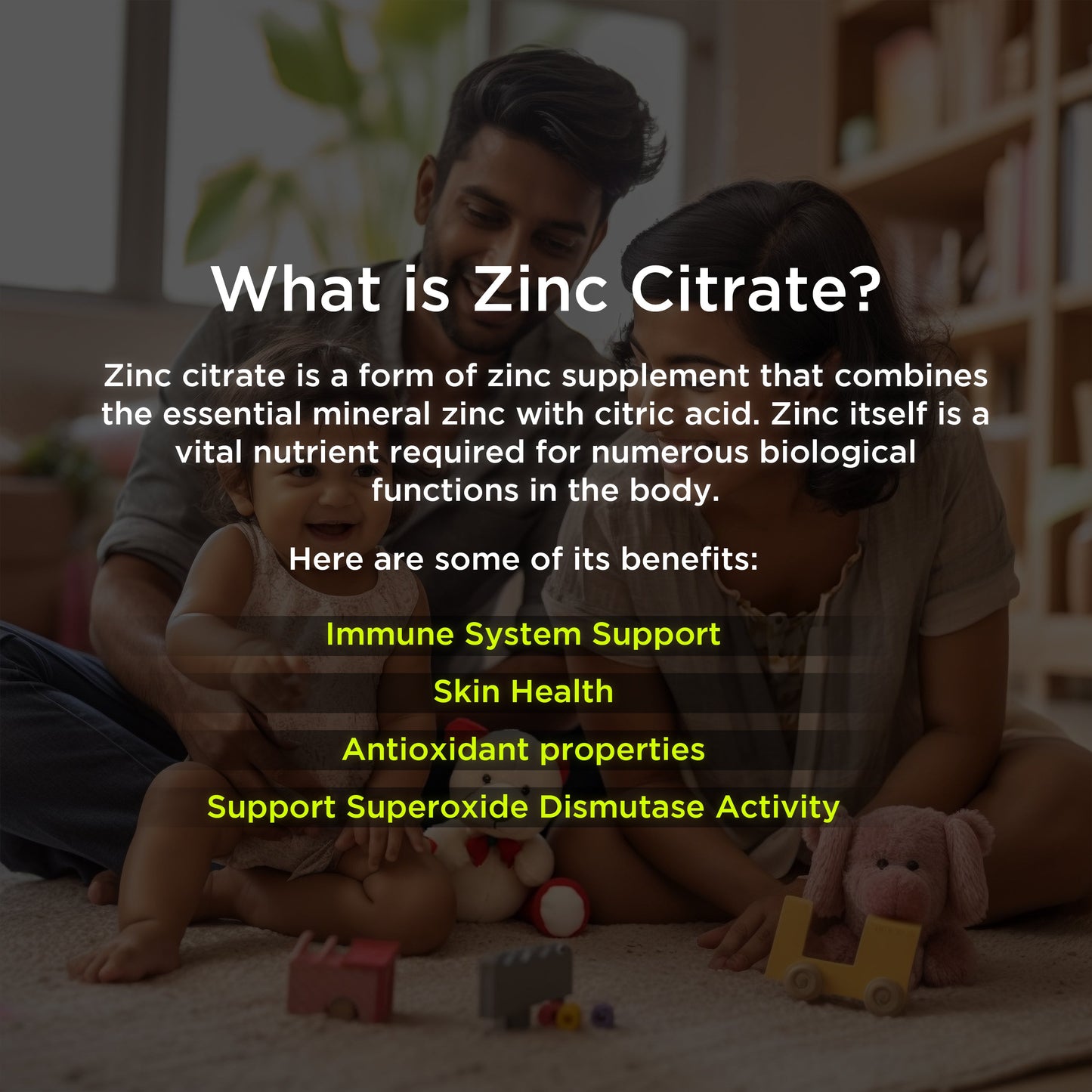 Health Veda Organics Zinc Citrate Veg Capsules - Swadesiicart