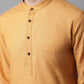 Even Apparels Yellow Solid Kurta With Band Collar | Swadesiicart