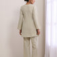 trueBrowns Light Grey Slub Co-Ord Set - Swadesiicart