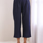 trueBrowns Blue Slub High Slit Kurta Pant Set | Swadesiicart