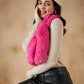 InWeave Women's Light Pink Faux Fur Neck Warmer - Swadesiicart