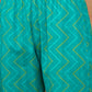 InWeave Women's Aqua S Print Twisted Neckline Kurta Pant Set - Swadesiicart