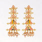 New Partywear Orange Raja Rani Meenakari Drop Earrings for Womens by House of Ree | Swadesiicart