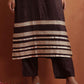 trueBrowns Brown Metallic Straight Kurta Set | Swadesiicart