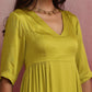 trueBrowns Modal Lime Green Dress | Swadesiicart