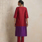 trueBrowns Red Silk Kurta Set | Swadesiicart