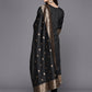 Ahalyaa Unstitched Black Dress Material | Swadesiicart