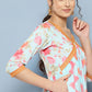 Ahalyaa Floral Printed Midi Empire Ethnic Dress | Swadesiicart