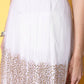 Ahalyaa White & Gold-Toned Printed Ready to Wear Lehenga & Blouse With Dupatta | Swadesiicart