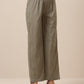 trueBrowns Cotton Olive Green Flared Slit Kurta Pant Set | Swadesiicart