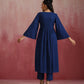 trueBrowns Blue Cotton Dobby Kurta Set | Swadesiicart