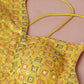 House of Panchhi Yellow Organza Leheriya Printed Lehenga Choli & Dupatta | Swadesiicart