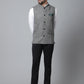 Even Apparels Men's Grey Pure Wool Nehru Jacket | Swadesiicart