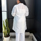 trueBrowns White Slub Kurta | Swadesiicart
