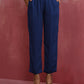 trueBrowns Blue Modal Flared Kurta Co-ord Set - Swadesiicart