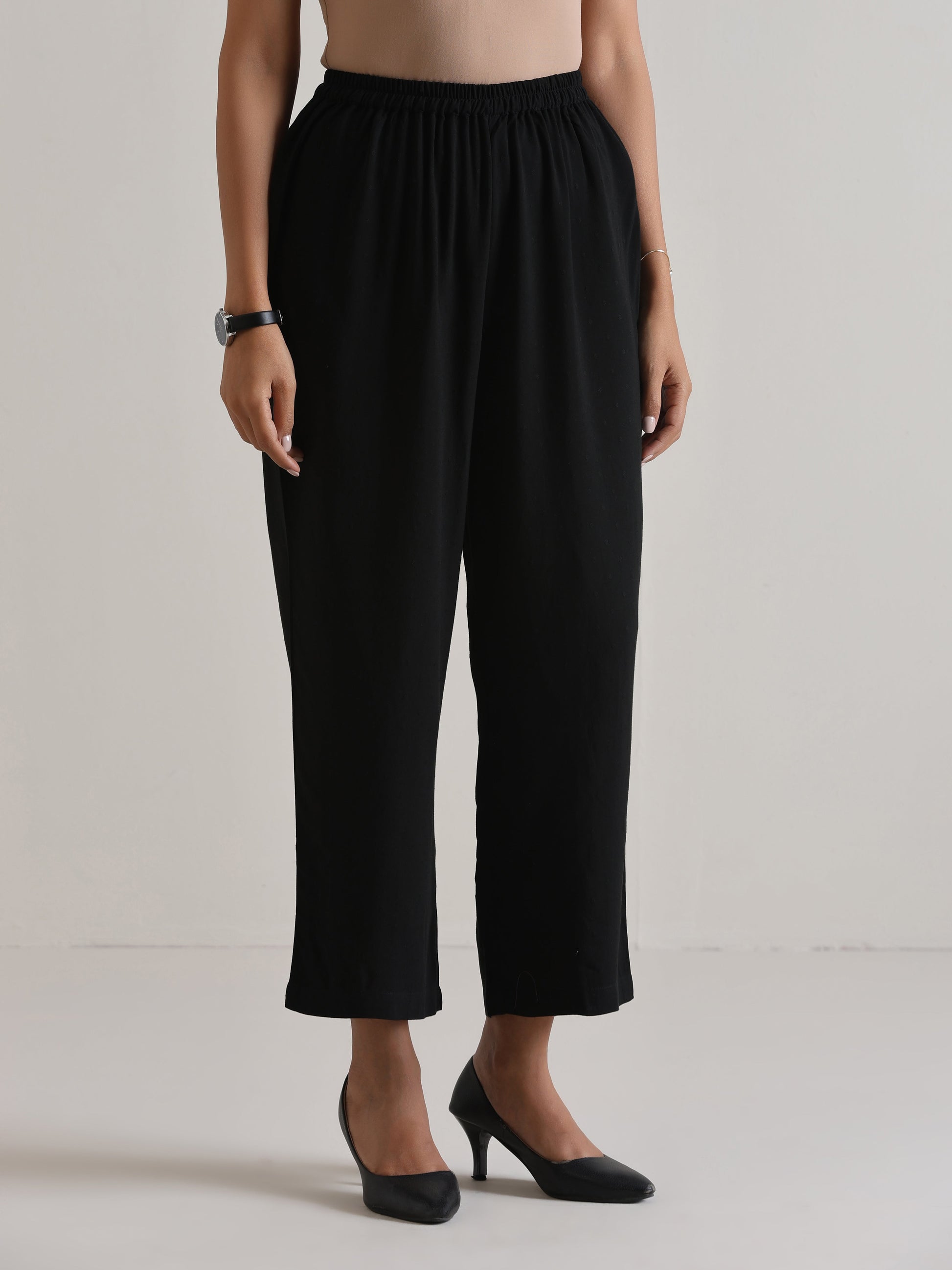trueBrowns Black Panelled Co-ord Set - Swadesiicart