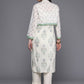 Ahalyaa Floral Printed Regular Pure Cotton Kurta with Trousers & Jacket | Swadesiicart