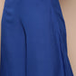 InWeave Ink Blue Strappy Set With Mauve Print Floral Cape - Swadesiicart