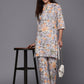 Varanga Women Purple Floral Printed Co-Ord Set - Swadesiicart