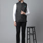 Even Apparels Men's Black Pure Wool Nehru Jacket | Swadesiicart