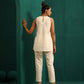 trueBrowns Ivory Rhombus Cotton Sleeveless Co-Ord Set - Swadesiicart