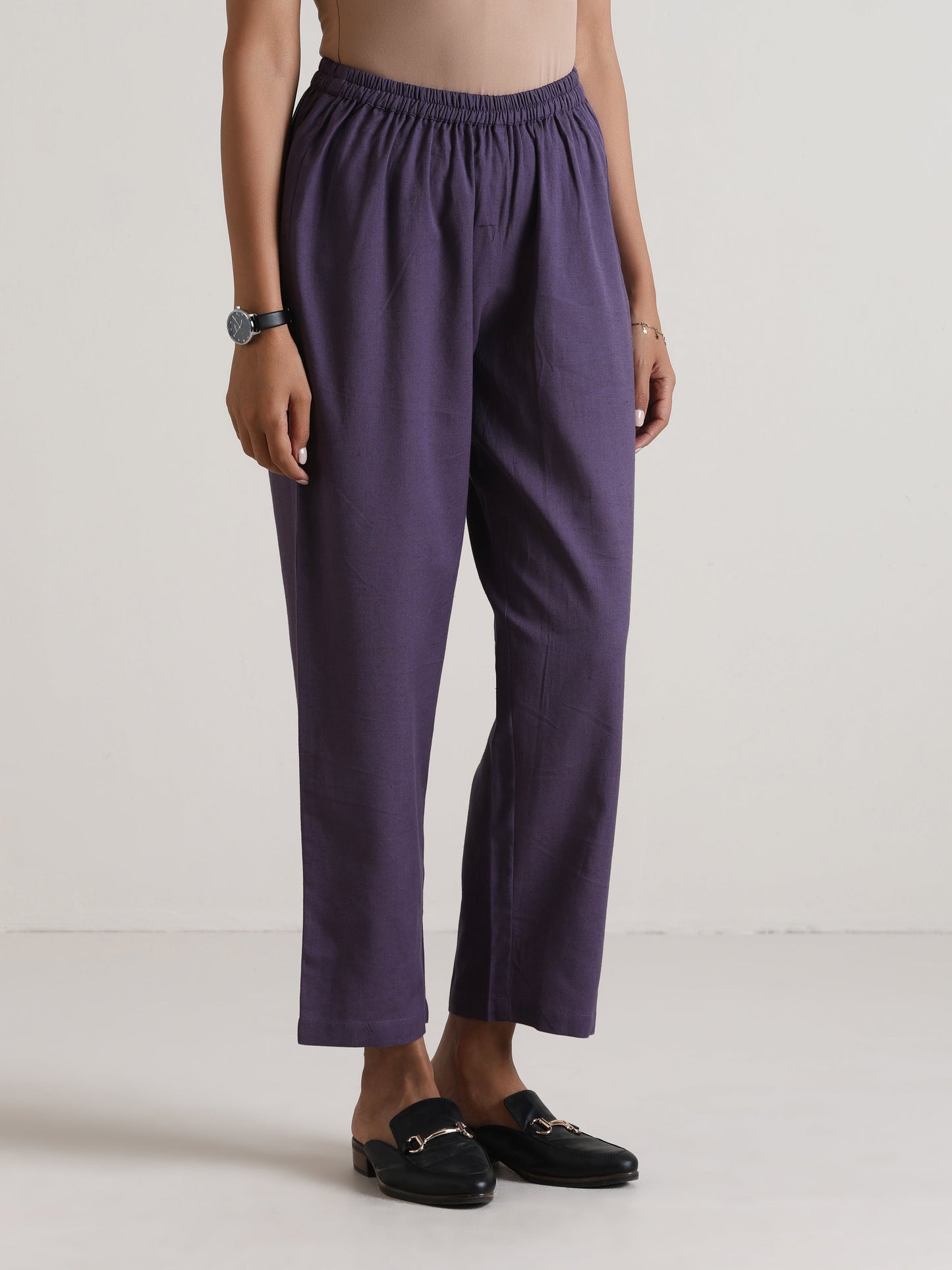 trueBrowns Plum Purple Relaxed Fit Co-Ord Set - Swadesiicart