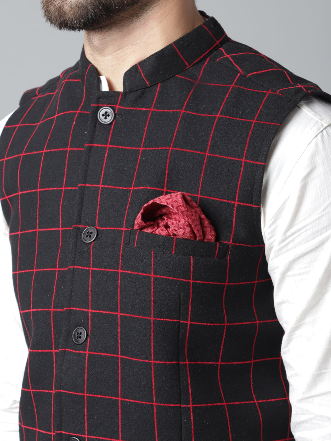 Even Apparels Men's Brown Nehru Jacket With Welt Pockets | Swadesiicart