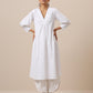 trueBrowns Cotton White Textured Curve Pant | Swadesiicart