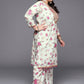 Ahalyaa Plus Size Floral Printed Zari Kurta with Palazzos & With Dupatta | Swadesiicart
