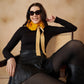 InWeave Women's Yellow Fur Neckpiece - Swadesiicart