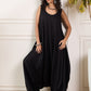 InWeave Black Round Sleeveless Jumpsuit - Swadesiicart