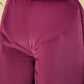 InWeave Women's Wine V Neck Asymmetrical Pleated Velvet Kurta Set - Swadesiicart