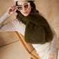 InWeave Women's Mehandi Green Faux Fur Neck Warmer - Swadesiicart