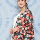 InWeave Women's White Strappy Set With White Red Round Motif Dupatta - Swadesiicart
