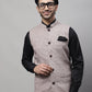 Even Apparels Men's Cream Pure Wool Nehru Jacket | Swadesiicart