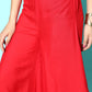 InWeave Women's Red Gota Strappy Kurta Set - Swadesiicart