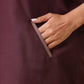 trueBrowns Cotton Linen Purple Boxy Fit Co-Ord Set - Swadesiicart