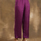 trueBrowns Purple Bandhani Printed Silk Co-Ord Set - Swadesiicart