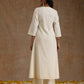 trueBrowns Ivory Gold Cotton Angrakha Kurta Set | Swadesiicart