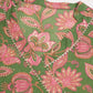 InWeave Women's Green Pink Floral Angrakha Straight Kurta - Swadesiicart