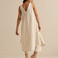 trueBrowns Off-White Sleeveless Kurta Pant Set | Swadesiicart