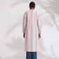 trueBrowns Off-White Cotton Multi Stripe A-line Kurta Set | Swadesiicart