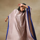 trueBrowns Grey Textured Silk High Low Kaftan Pant Set | Swadesiicart